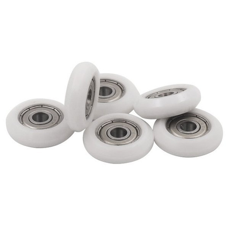 Guide wheel 5x23x7mm - white - axle 5mm - bearing roller - for 3D printers