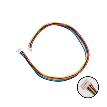 Gniazdo Micro JST z przewodem 200mm - dwa gniazda - 4 PIN raster 1.25 - MCX - żeński (female)