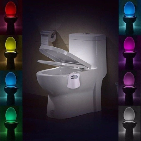 Lampka LED do WC - podświetlenie toalety z czujnikiem ruchu