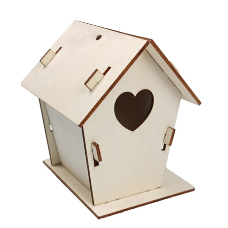 DIY painting bird house - Pattern 1 - Wooden feeder