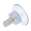 Stopka z przegubem 28x20mm srebrna - noga meblowa M6 - stopka regulowana do mebli