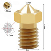Dysza 0,5mm M6 - Filament 1,75mm - H12.5mm - mały stożek - RepRap E3D V5 V6