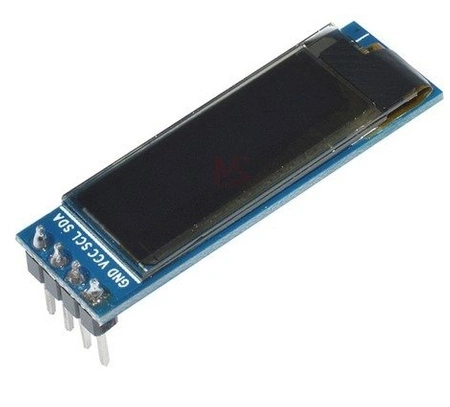 Wyświetlacz OLED niebieski 0,91' 4P 128x32 na I2C - SSD1306 - Arduino