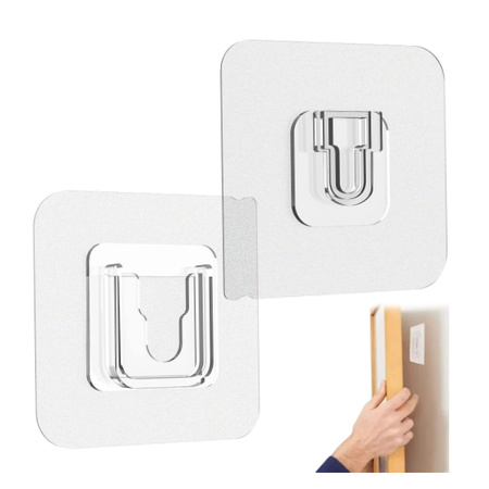 Universal Hanger for remote control /telephone /extension cable etc. - 57x57mm - self-adhesive two-part holder