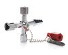Wrench for technical cabinets - universal - stepped ends 6-9mm, internal 5-9mm, bit adapter.