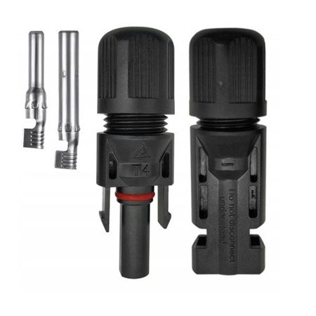 MC4 solar connector for photovoltaic panels - plug and socket pair