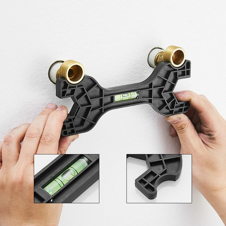 Bathroom faucet installation wrench - small - with level - faucet wrench