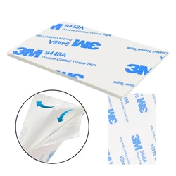 Double-sided micro-rubber with adhesive 1.5 mm 60x40mm - 3M - White - self-adhesive foam pad