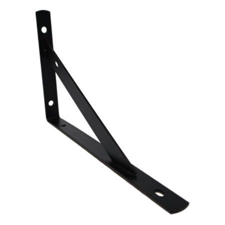 Nowoczesny Wspornik Meblowy Loft - 250x160mm - Czarny Kątownik 