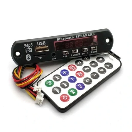 Moduł odtwarzacza MP3 - 12V - USB - SD - FM - Bluetooth 5.0 + pilot