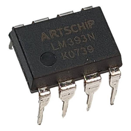 Komparator LM393P - dwukanałowy analogowy LM393N - THT - DIP8