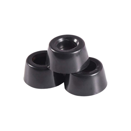 Stopki gumowe okrągłe - 20x16x10,5mm - czarne - do mebli - 4 szt.