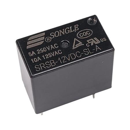 SONGLE SRSB-12VDC-SL-A 5A - 5V - 4PIN - 250VAC contacts power relay 
