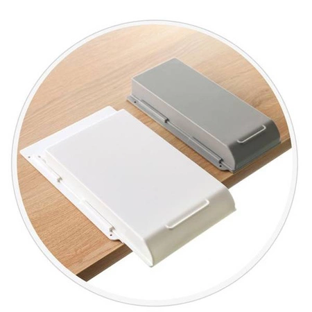 Szufladka samoprzylepna - biała - 220x85x30mm - organizer pod biurko na długopisy i drobiazgi