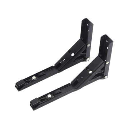 Folding furniture bracket - 20cm - black - metal support 