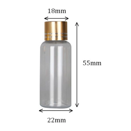 Buteleczka plastikowa z metalową zakrętką 10ml - Butelka na próbki