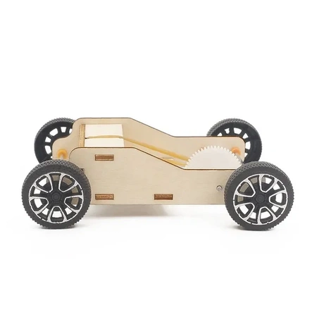 Samochód z sklejki - napęd gumowy - Auto  DIY - Drewniana Zabawka Edukacyjna