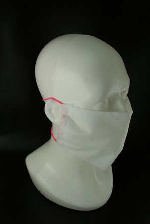 Maseczka ochronna z włókniny biała 2-warstwowa - maska na twarz