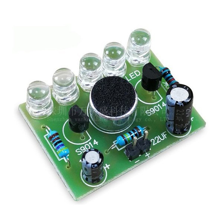 Wskaźnik LED sterowany dźwiękiem - DIY - analizator widma audio